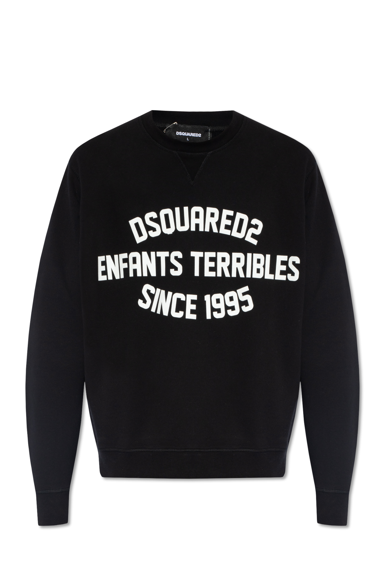 GenesinlifeShops TT Black Sweatshirt with logo Dsquared2